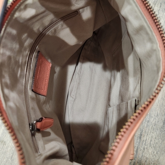 COACH Legacy Perforated Leather Courtenay Hobo Bag, Peach,Women's OS - Picture 8 of 13